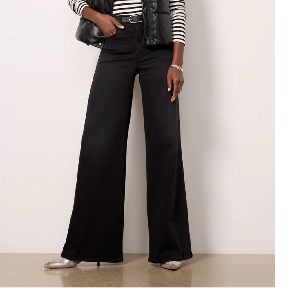 Good American, Good Waist Black Palazzo Jeans